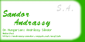 sandor andrassy business card